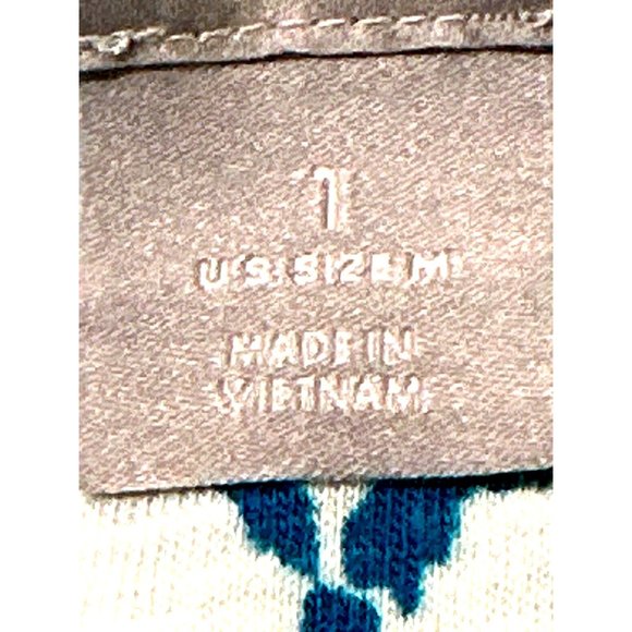 Chicos Button Back Slub Tee Blouse Soft Cotton Blend  Scoop Neck Elbow Sleeve 1 - Picture 4 of 9